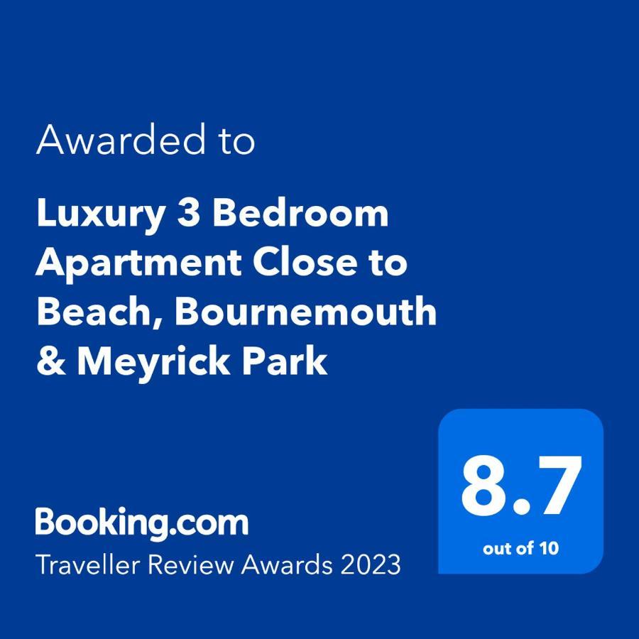 Luxury 3 Bedroom Apartment Close To Beach, Bournemouth & Meyrick Park 외부 사진